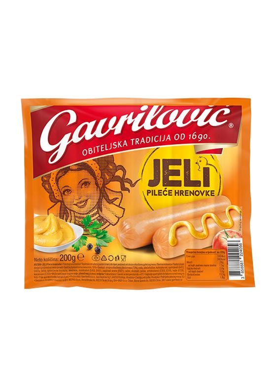 Jeli pileće hrenovke 200 g