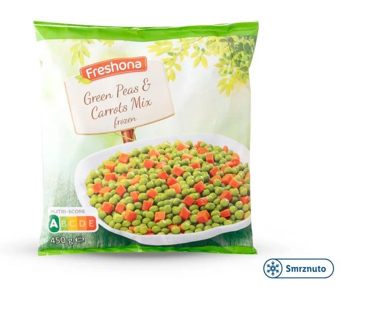 Grašak-mrkva mix 450 g
