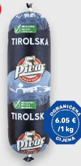 Pivac tirolska kobasica 400 g