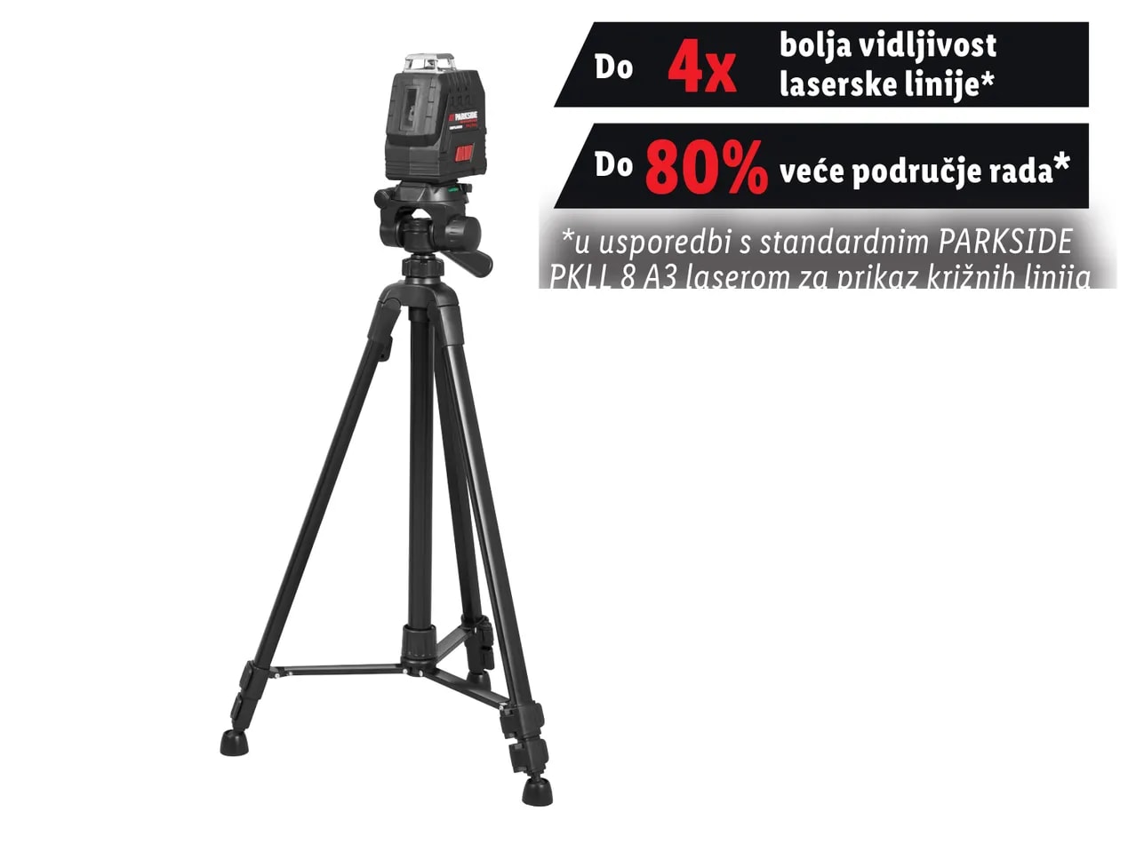 Aku laser za križne linije