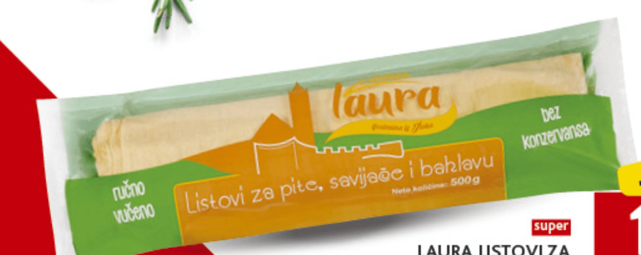 Laura listovi za pite i savijače 500g