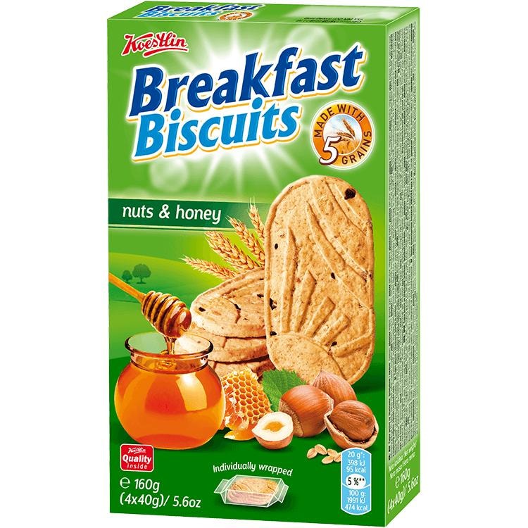 Breakfast cereals, nuts & honey 160 g