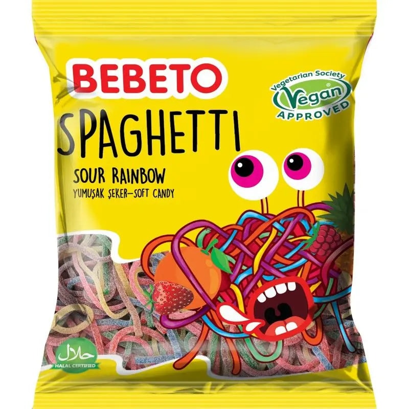 Bebeto spaghetti sour rainbow 80 g