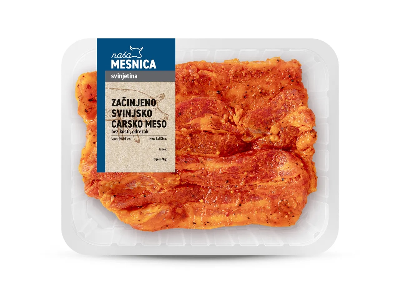 Svježe marinirano svinjsko carsko meso cca 600 g