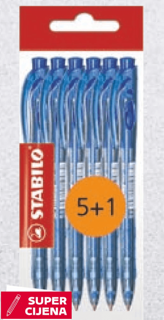 Kemijska olovka 1 pak, 6 kom