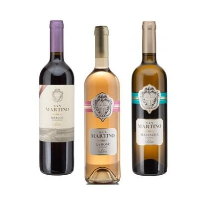 Bijelo, crno ili rosé vino 0,75 l
