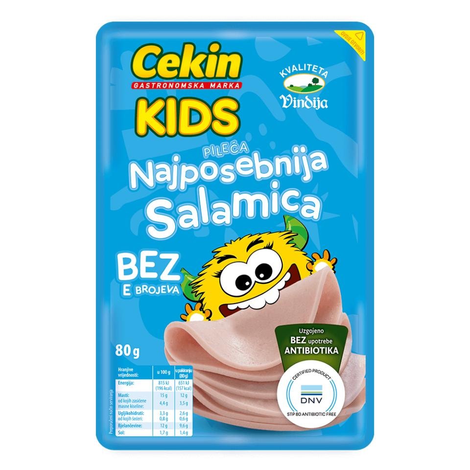 Cekin kids pileća najposebnija salamica 80 g