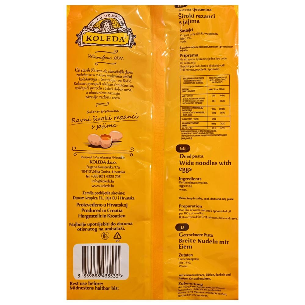 Široki rezanci s jajima 400 g