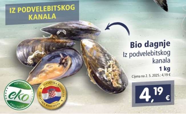 Bio dagnja 1 kg
