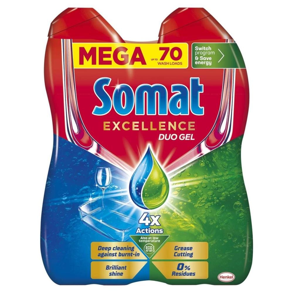 Gel za strojno pranje posuđa somat 1370ml