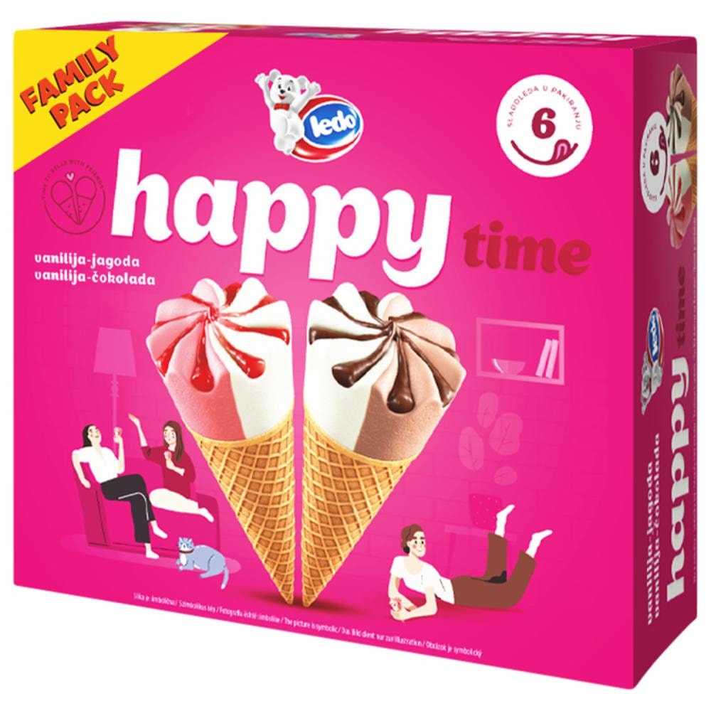 Sladoled happy time 6 x 120 ml (720 ml)