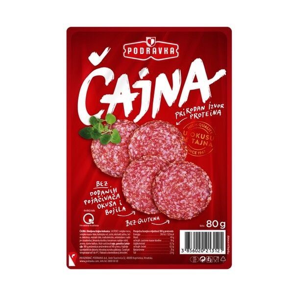 Čajna kobasica narezak 300g Podravka
