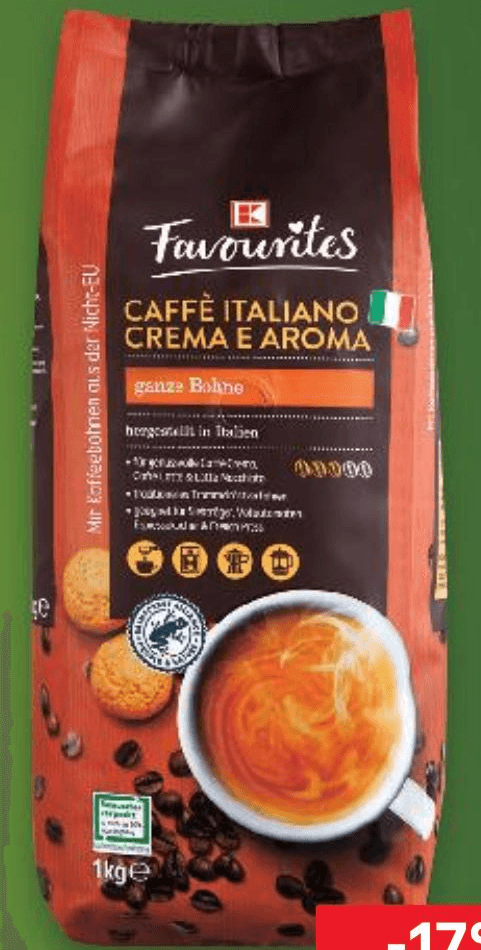 Kava u zrnu crema e aroma 1000 g