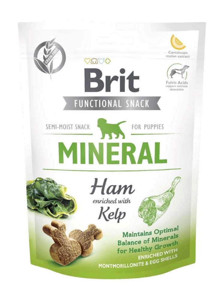 Brit dog functional snack mineral ham for puppies 150g