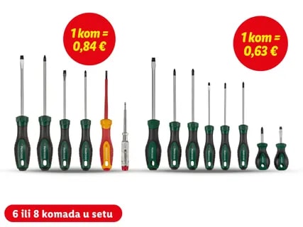 Odvijači 6 ili 8 komada u setu