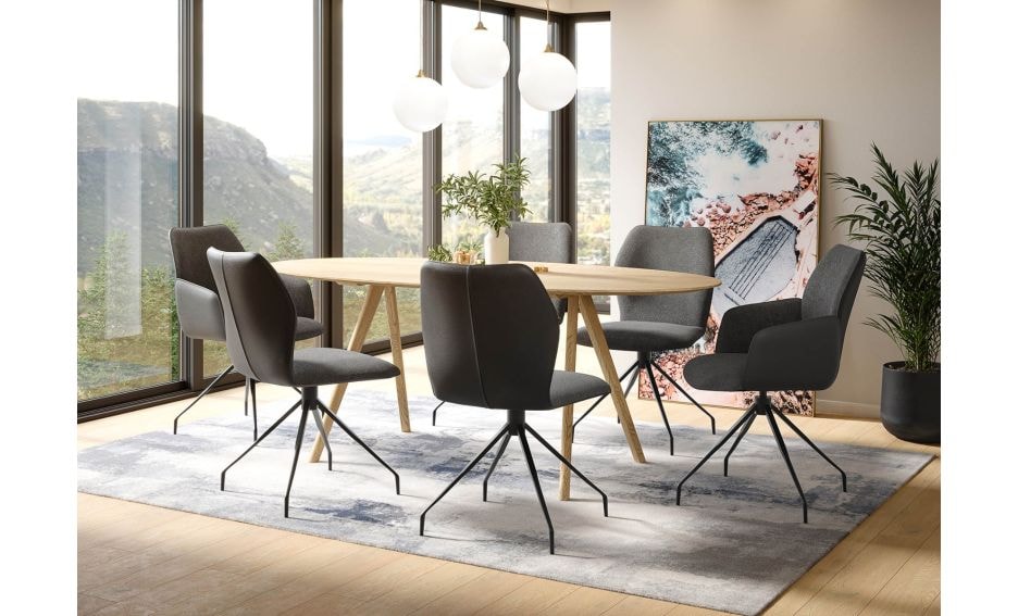 Avola fiksni stol za 6 osoba, 200 x 100 cm