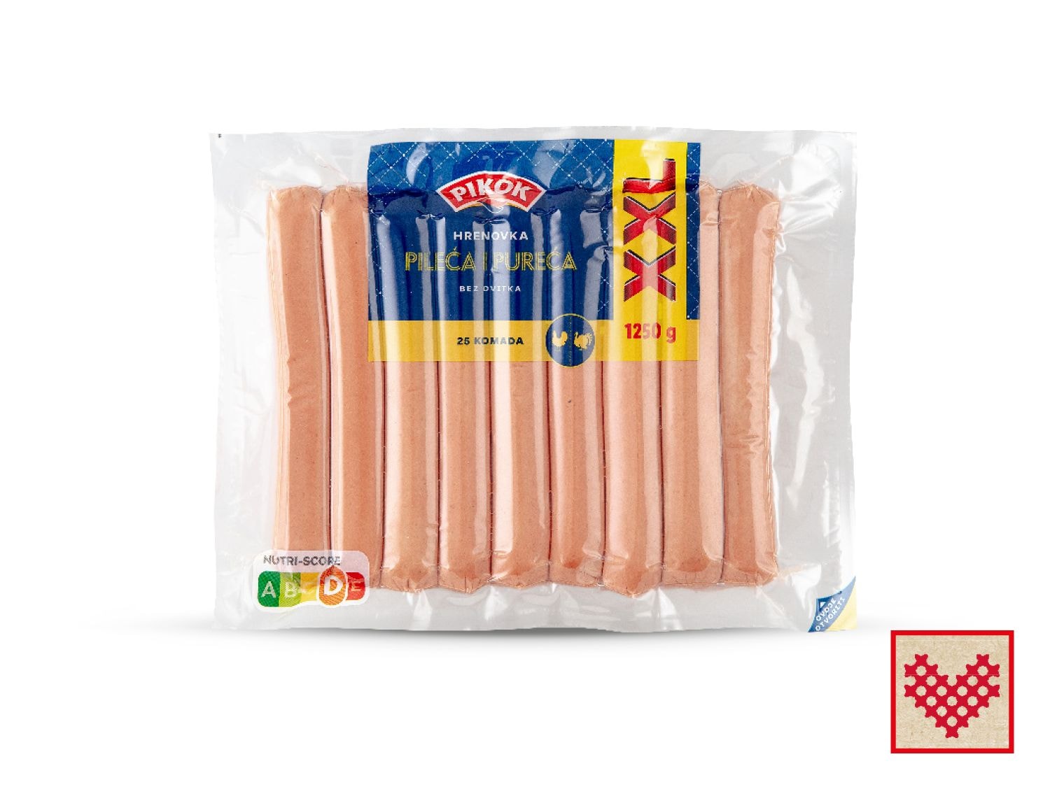 Pileća i pureća hrenovka xxl 1.25 kg