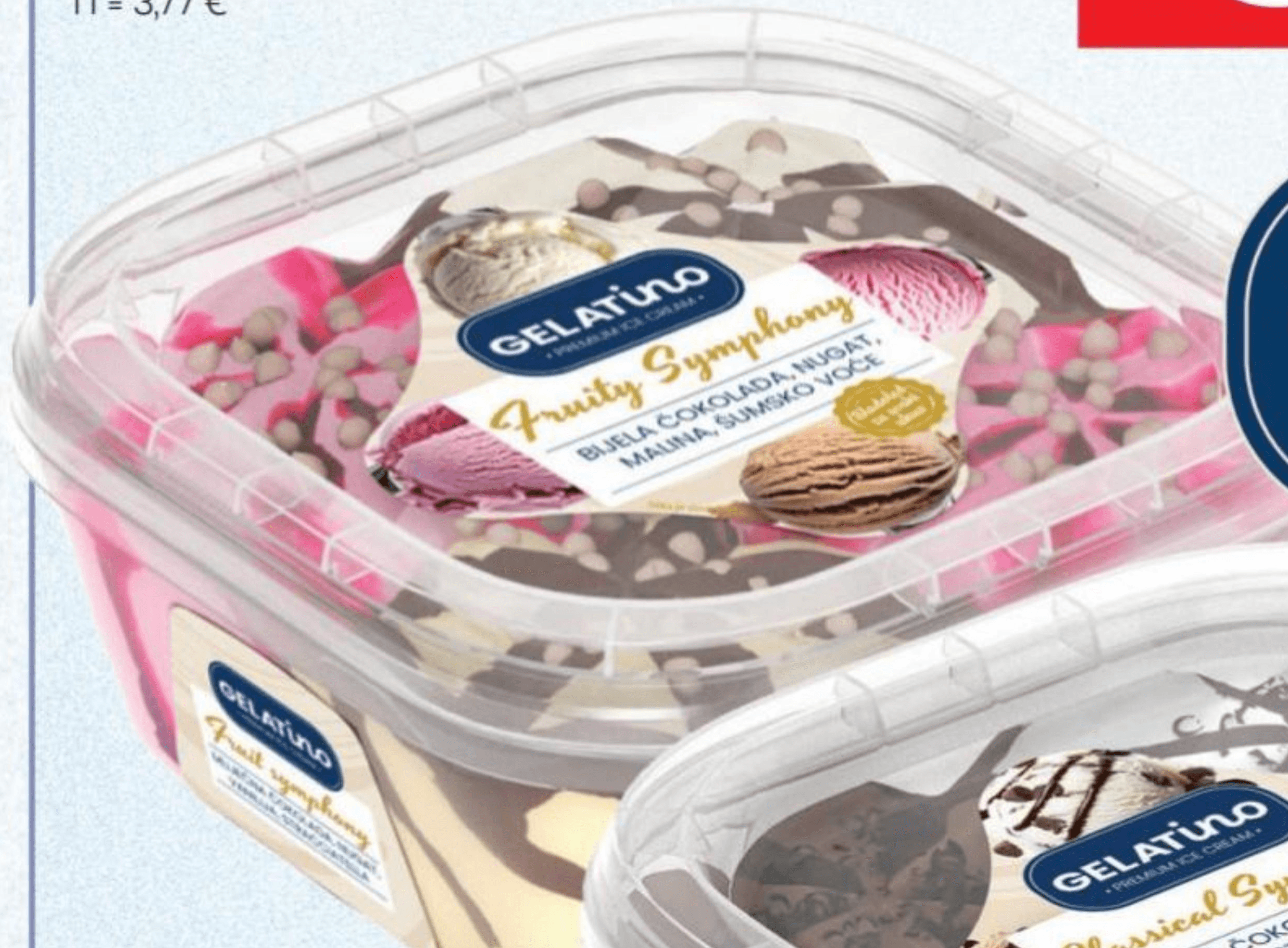 Gelatino sladoled classic ili fruity 900 ml