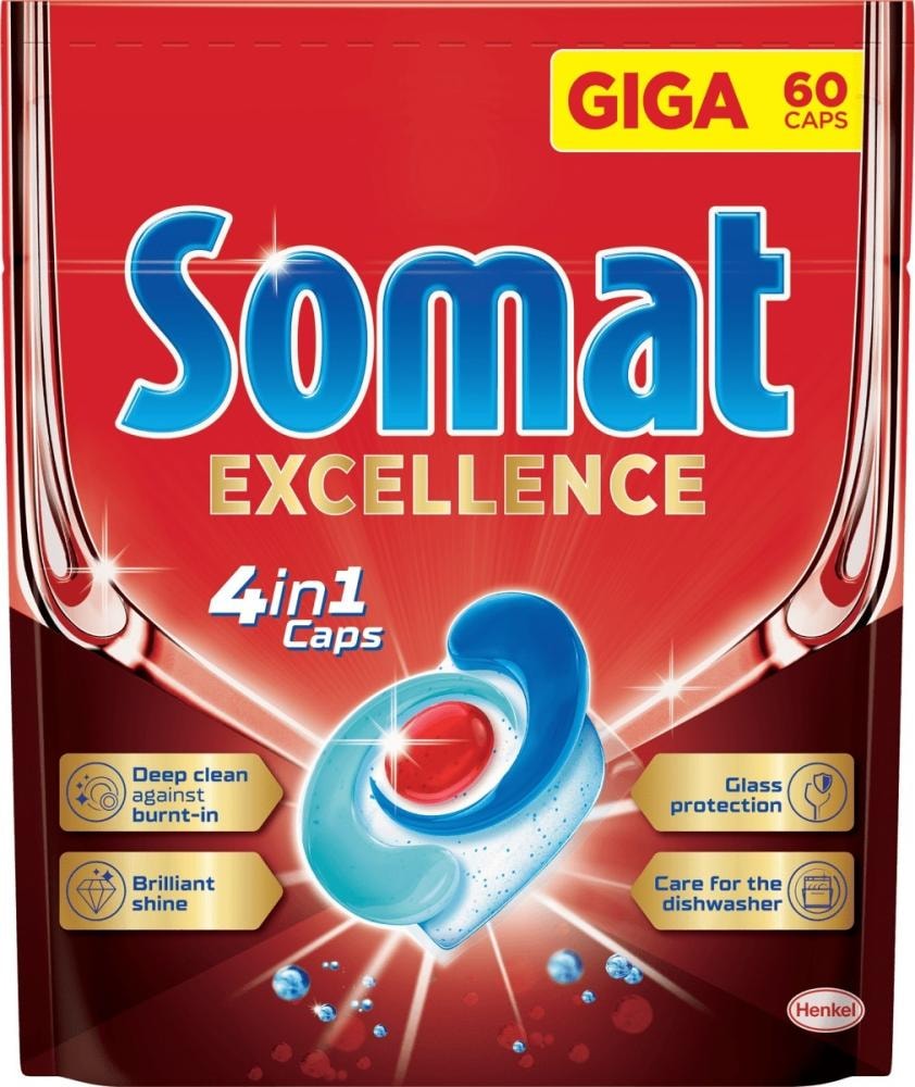 Tablete za strojno pranje posuđa somat excellence 60kom
