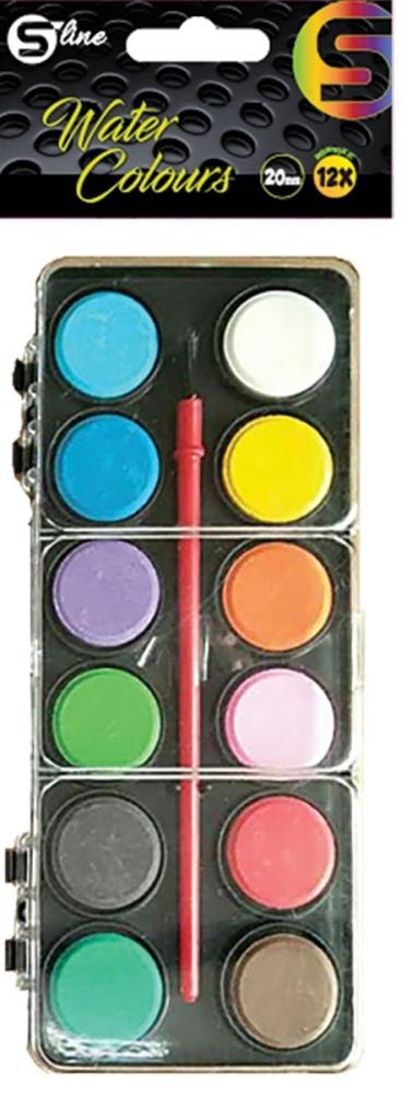 Set vodene boje + kist 12 kom
