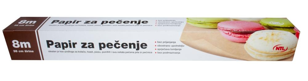 Papir za pečenje 8 m, 38 cm, 1 kom
