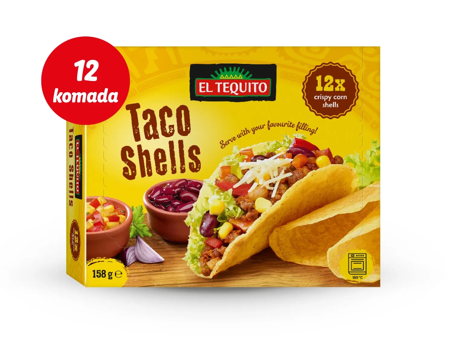 Taco shells 12 komada, 158 g