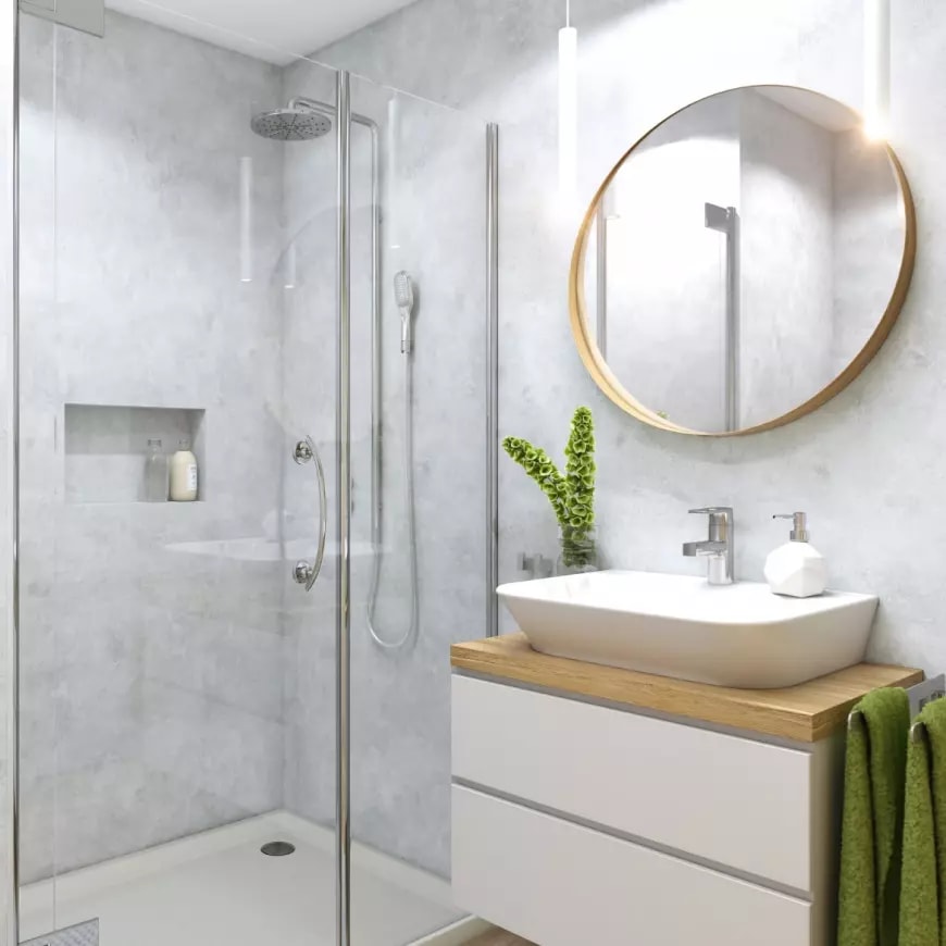 Dekorativni pvc zidni panel motivo concrete gris