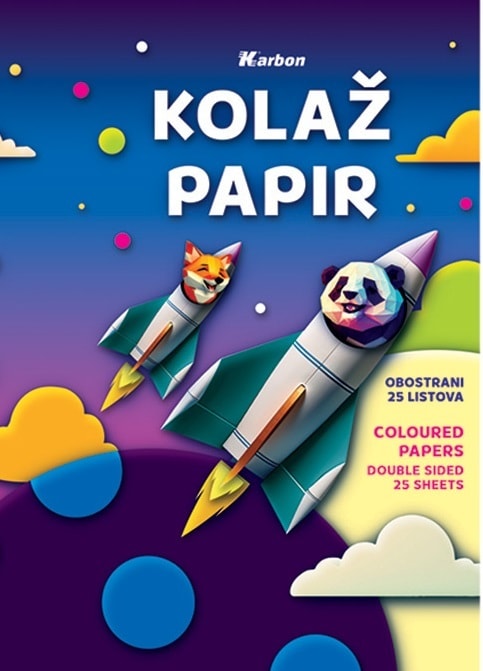 Kolaž papir 1 pak, 25 listova