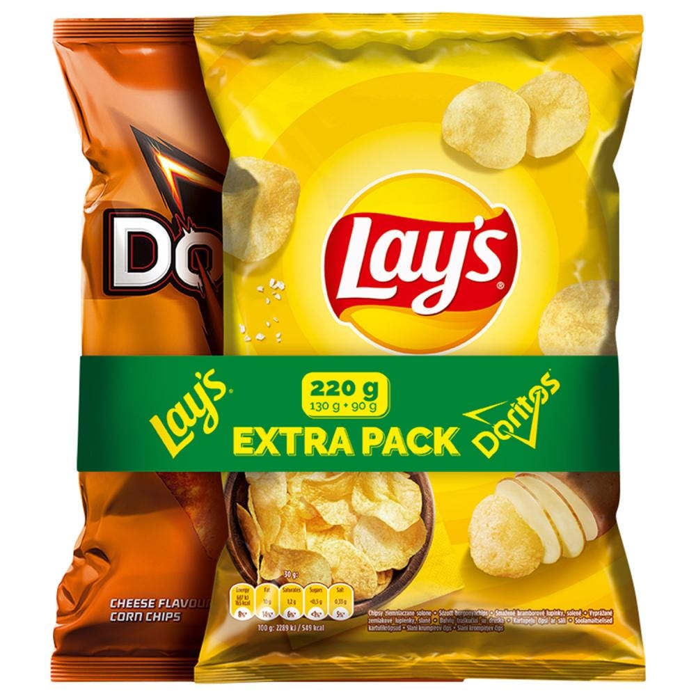 Čips lay's + doritos nachos 130g, 90g