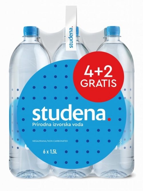Prirodna izvorska negazirana voda studena ili mineralna gazirana voda studenac 1,5l