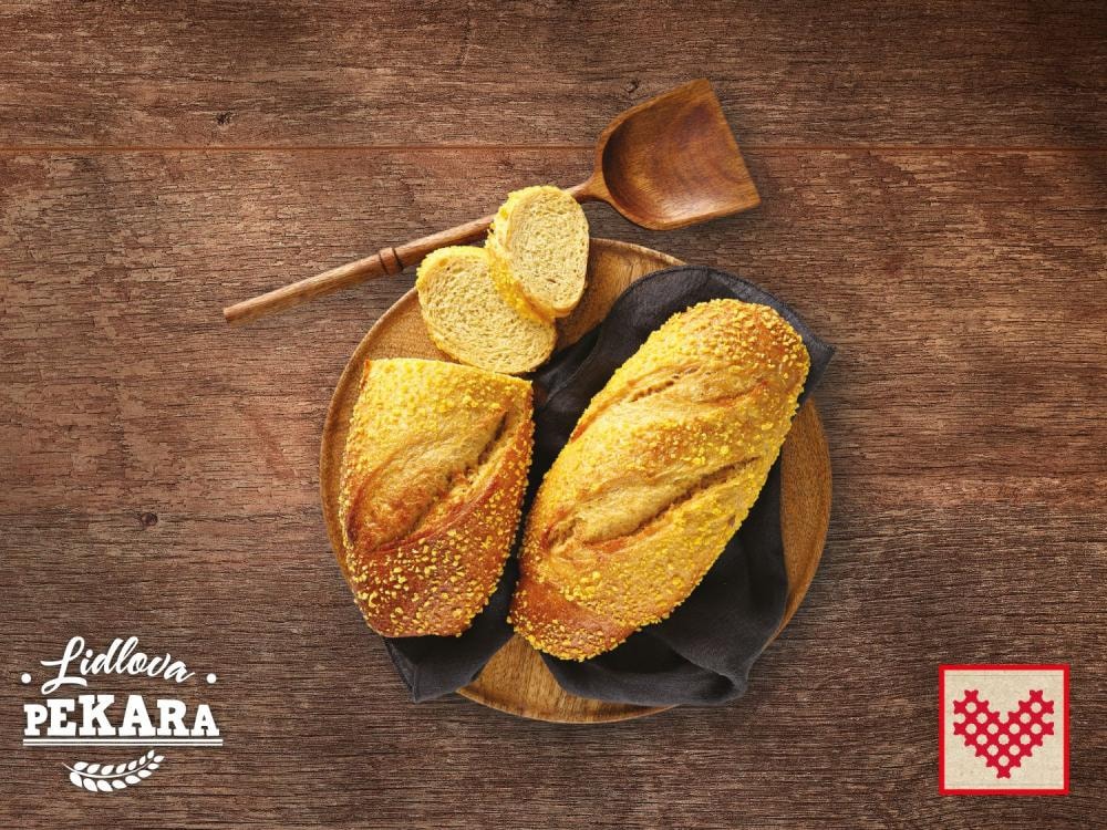 Domaći kukuruzni miješani kruh bez kvasca 400 g