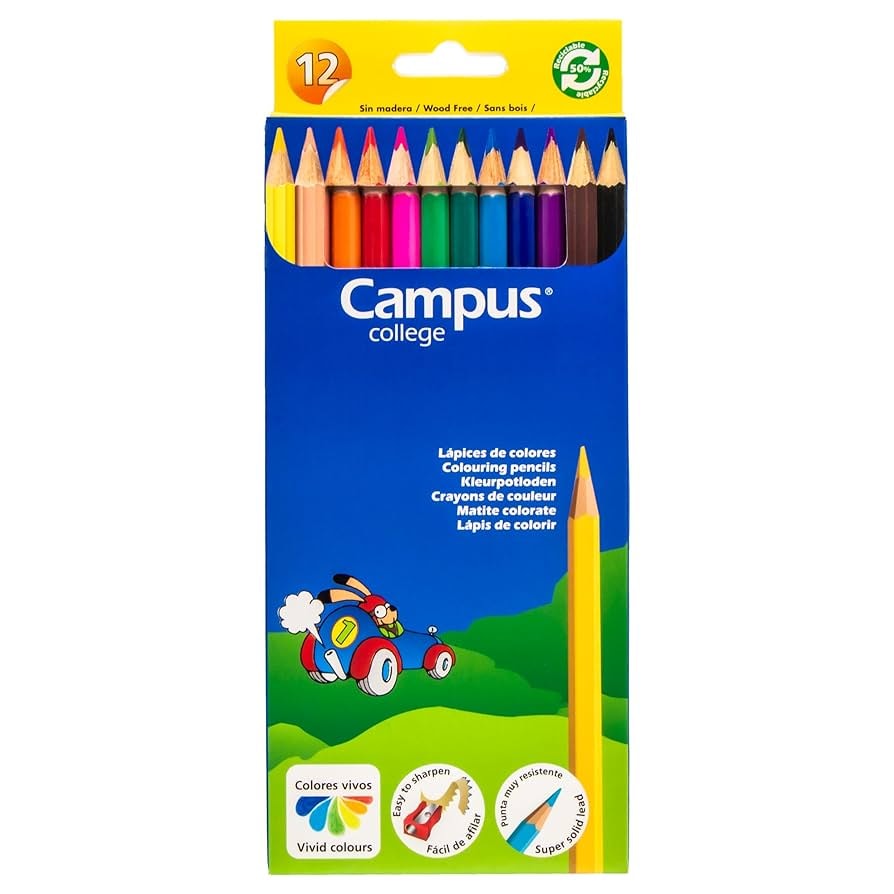 Bezdrvne boje campus 12 komada