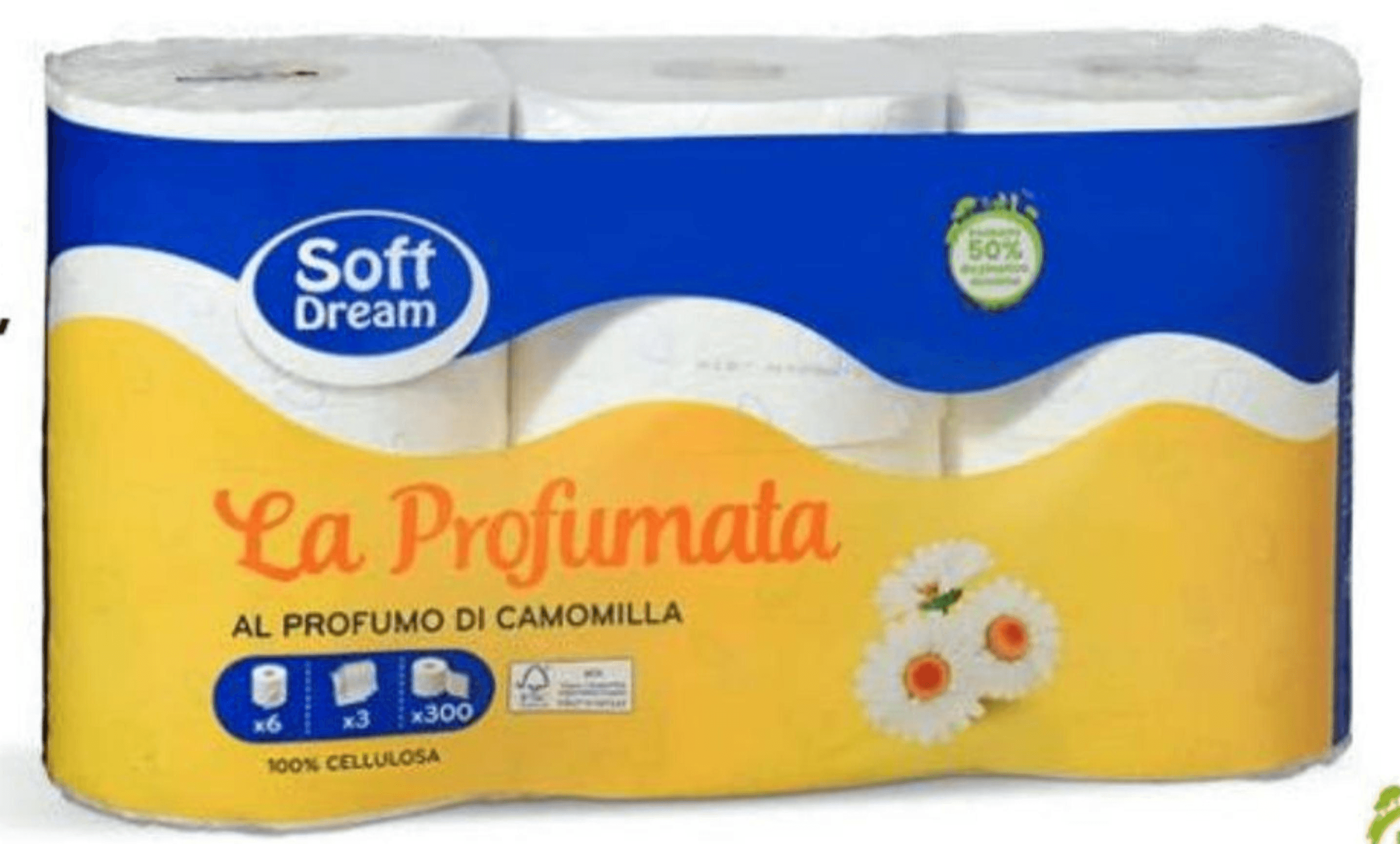 Toaletni papir 3 SLOJA, 6 ROLA, 300 LISTOVA