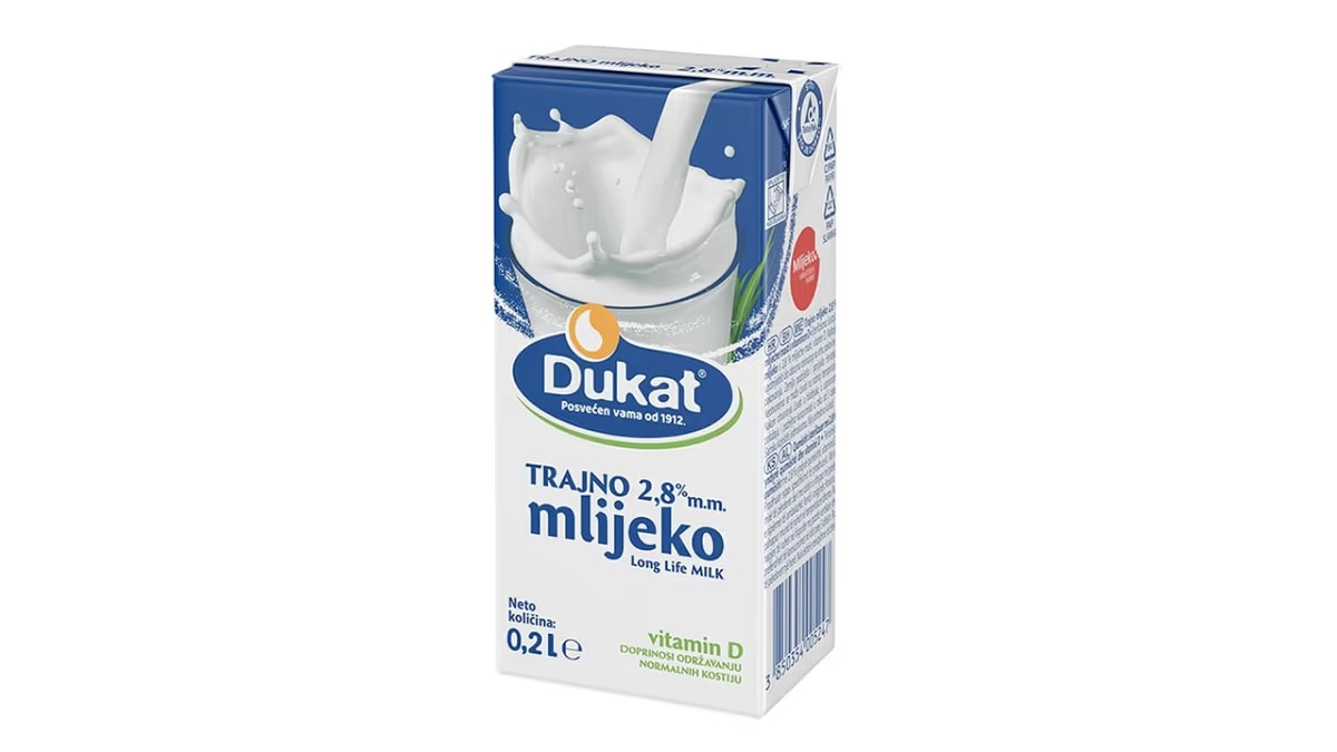 Mlijeko trajno 0.5 l Dukat