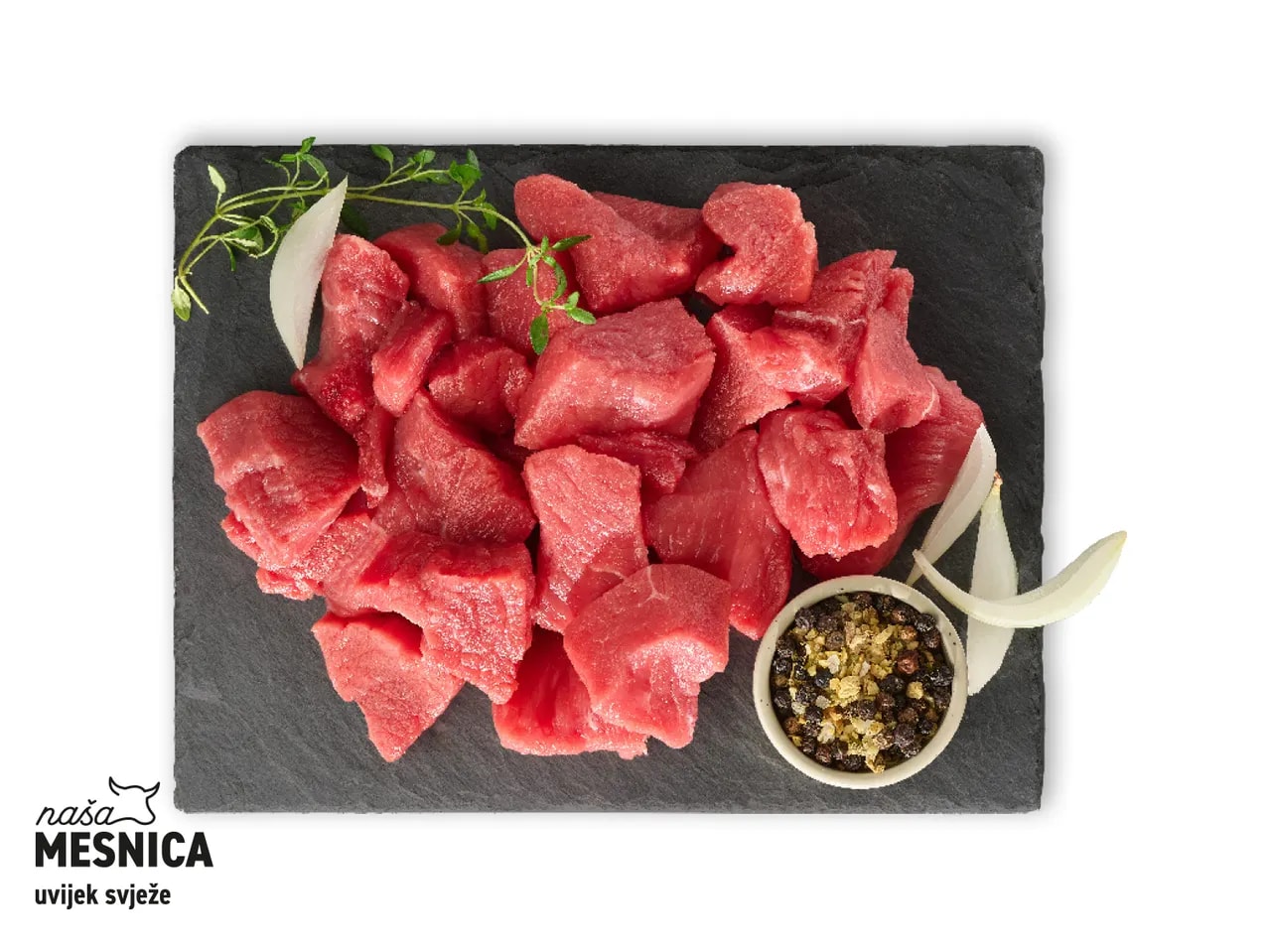 Svježe svinjsko meso za gulaš 600 g