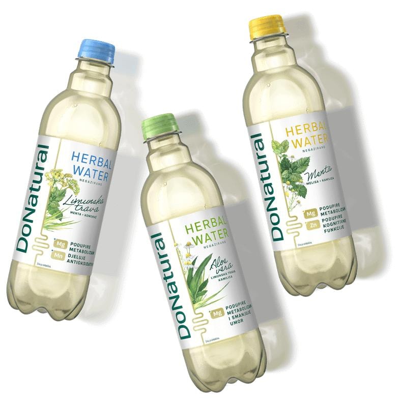 Negazirana biljna voda okus menta 0,5 l