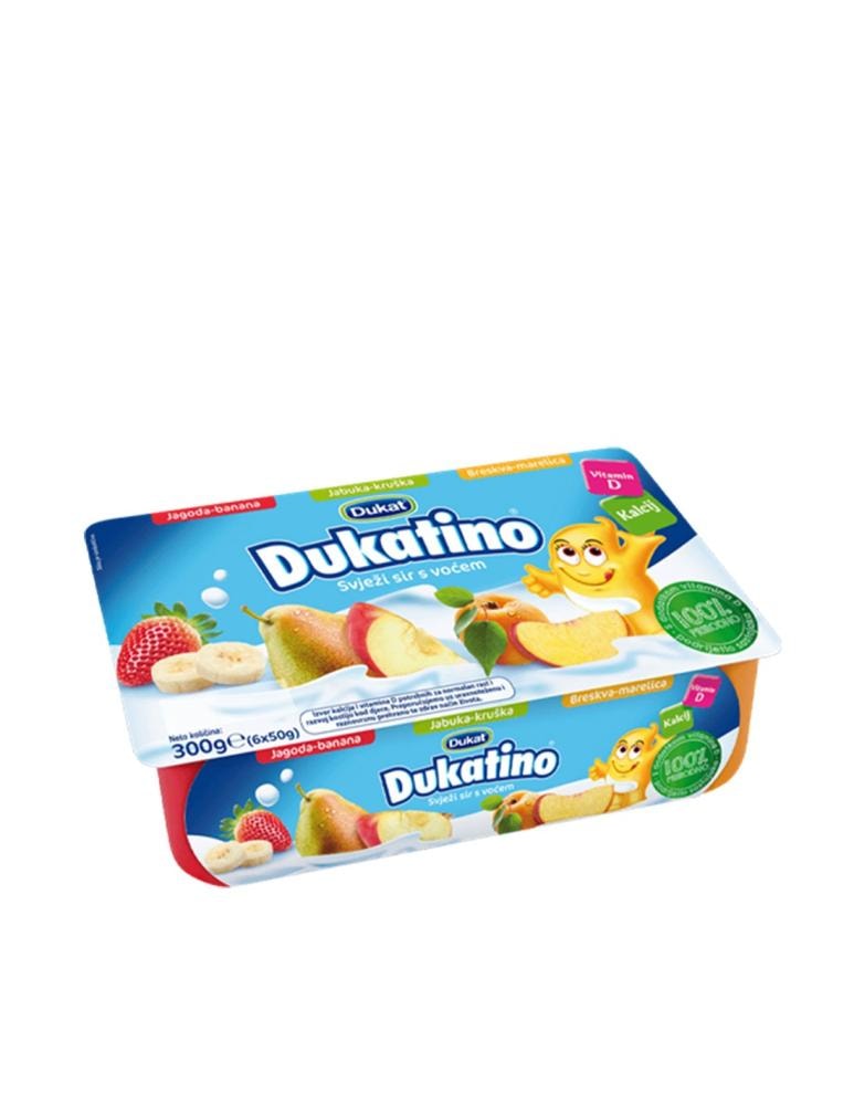 Dukatino svježi sir s voćem 6x50g, pak