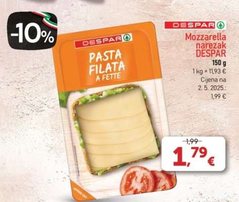 Mozzarella narezak 150 g