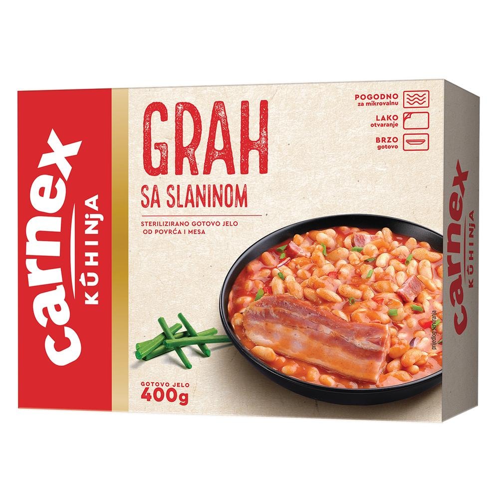 Grah sa slaninom / goveđi fileki 400g