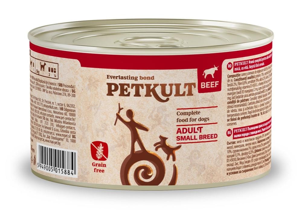 Petkult mokra hrana za pse 185g