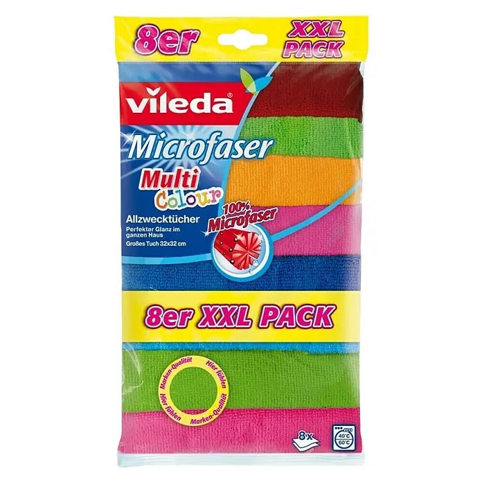 Krpe od mikrovlakana 'multi colour' XXL paket, 32 x 32 cm, 8 kom.