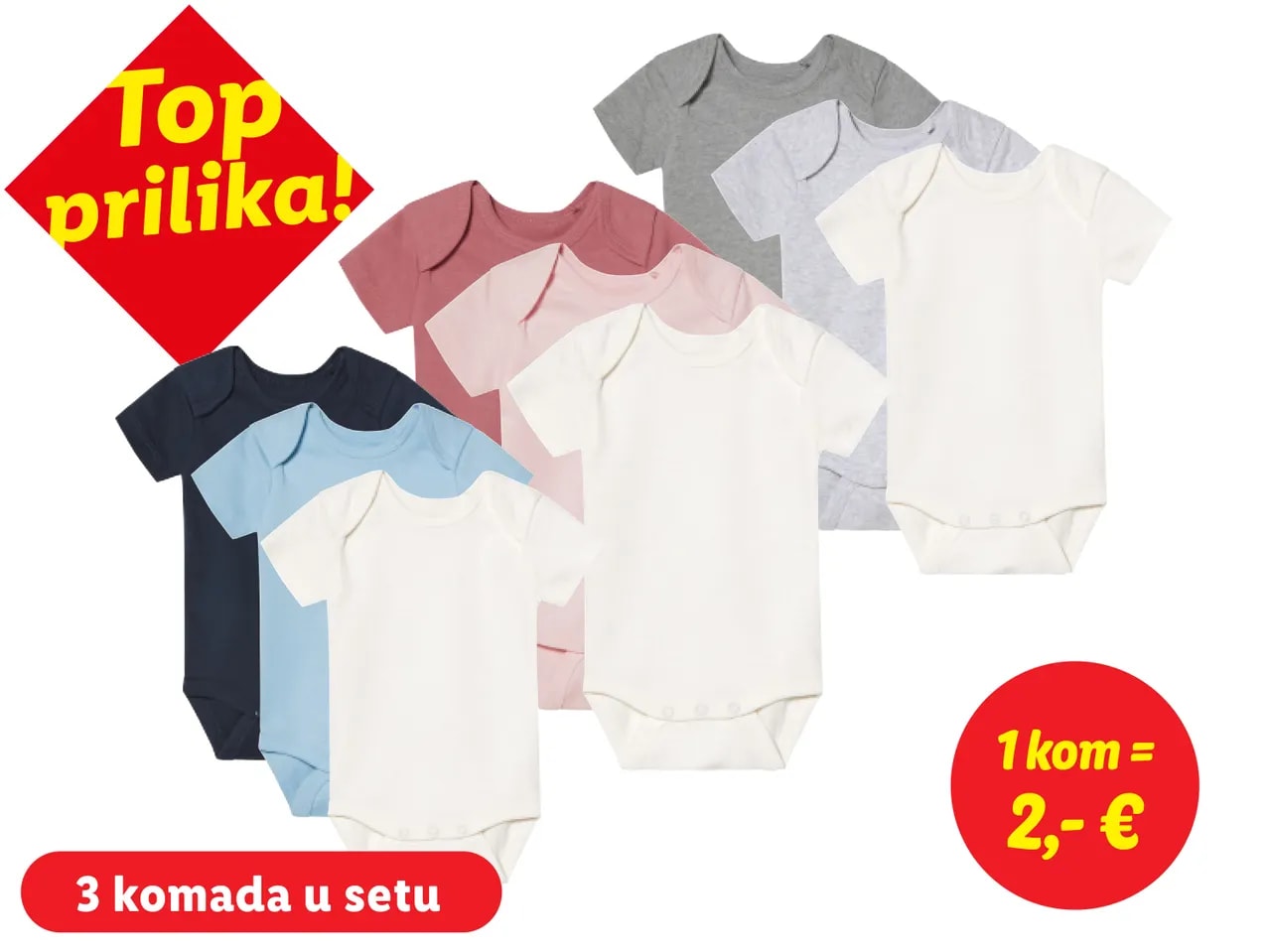 Bodiji 3 komada u setu