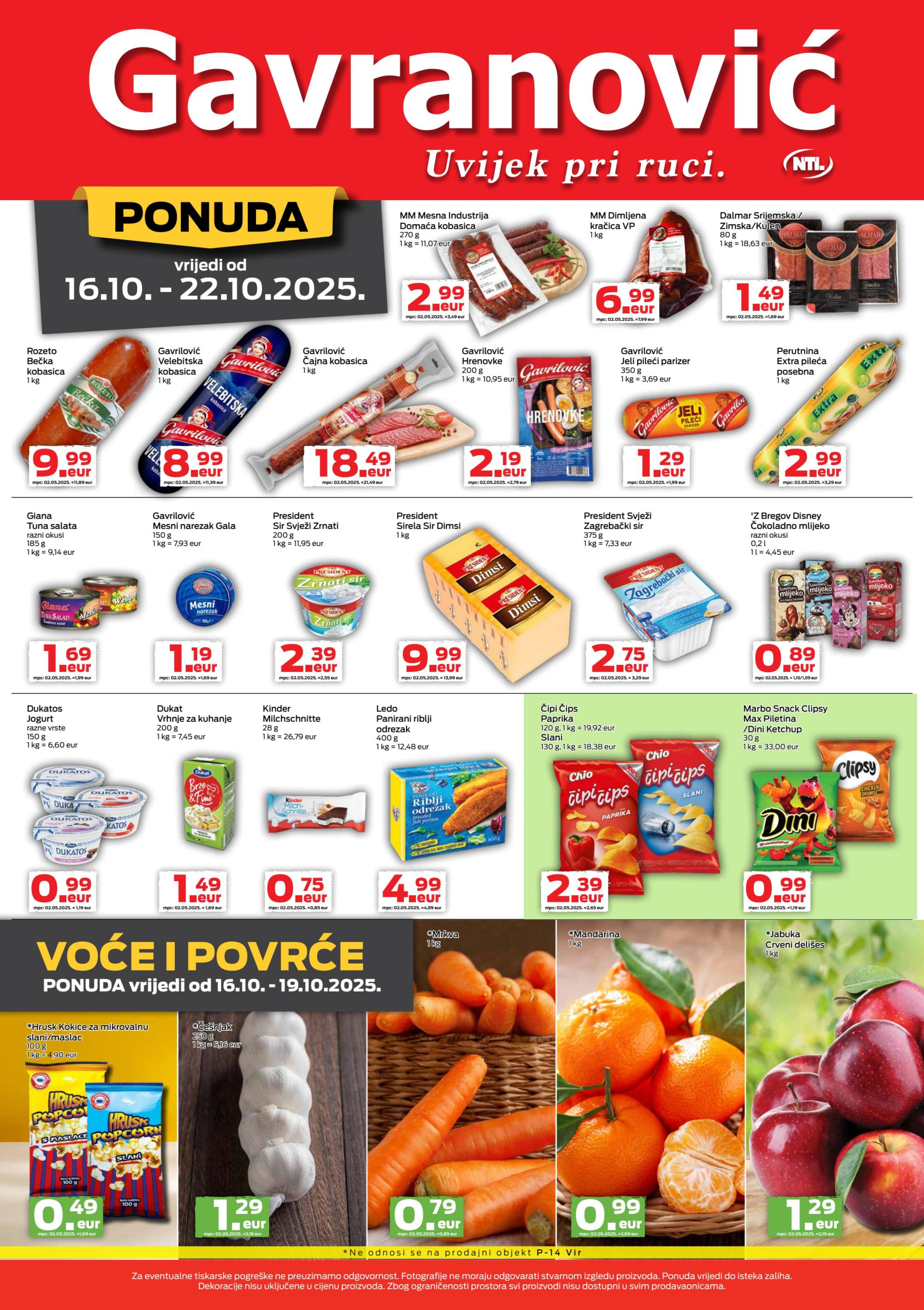 Stranica 2. Gavranović kataloga - Akcije od 16.10. do 22.10.2025.