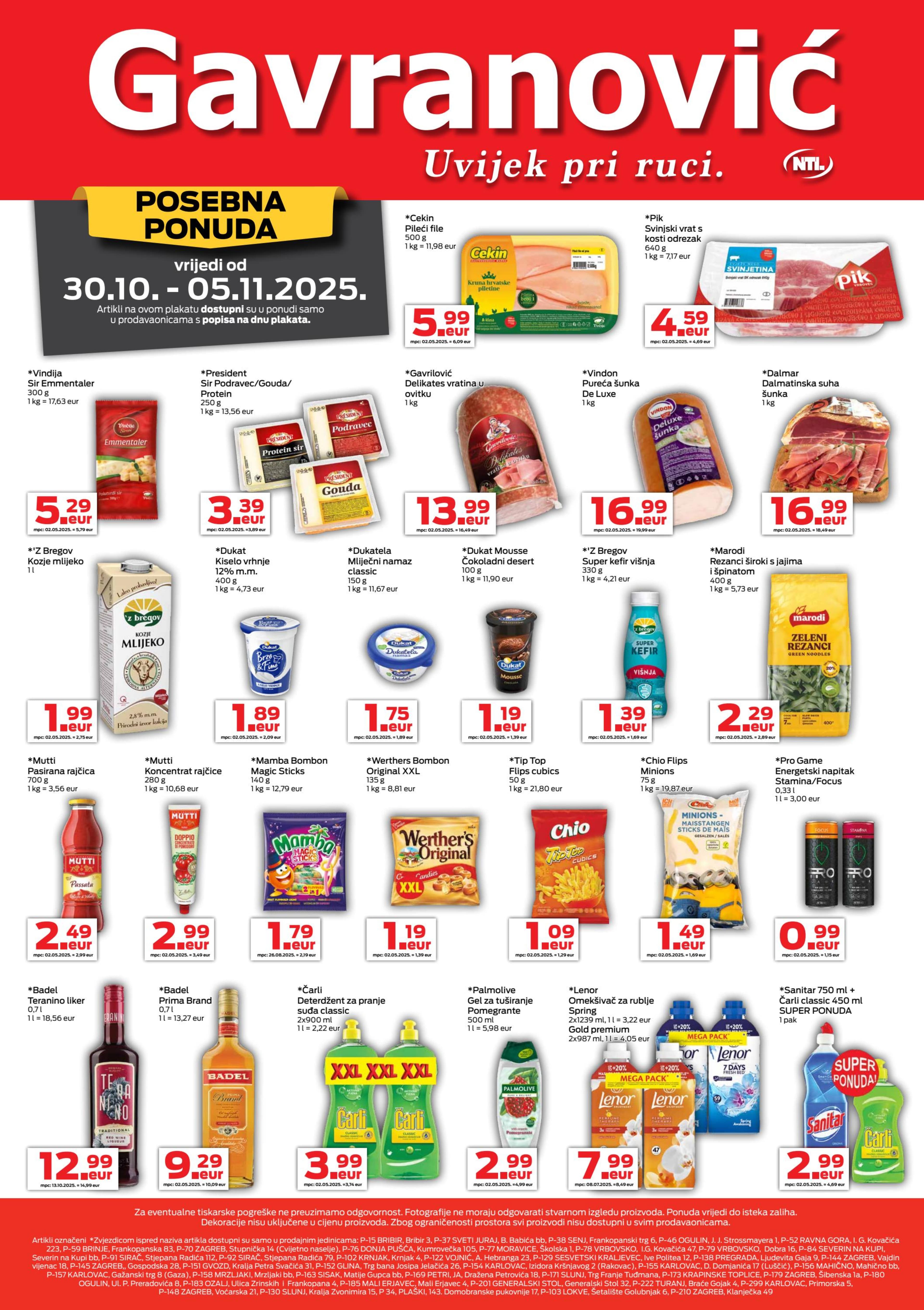 Stranica 1. Gavranović kataloga - Akcije od 30.10. do 05.11.2025.