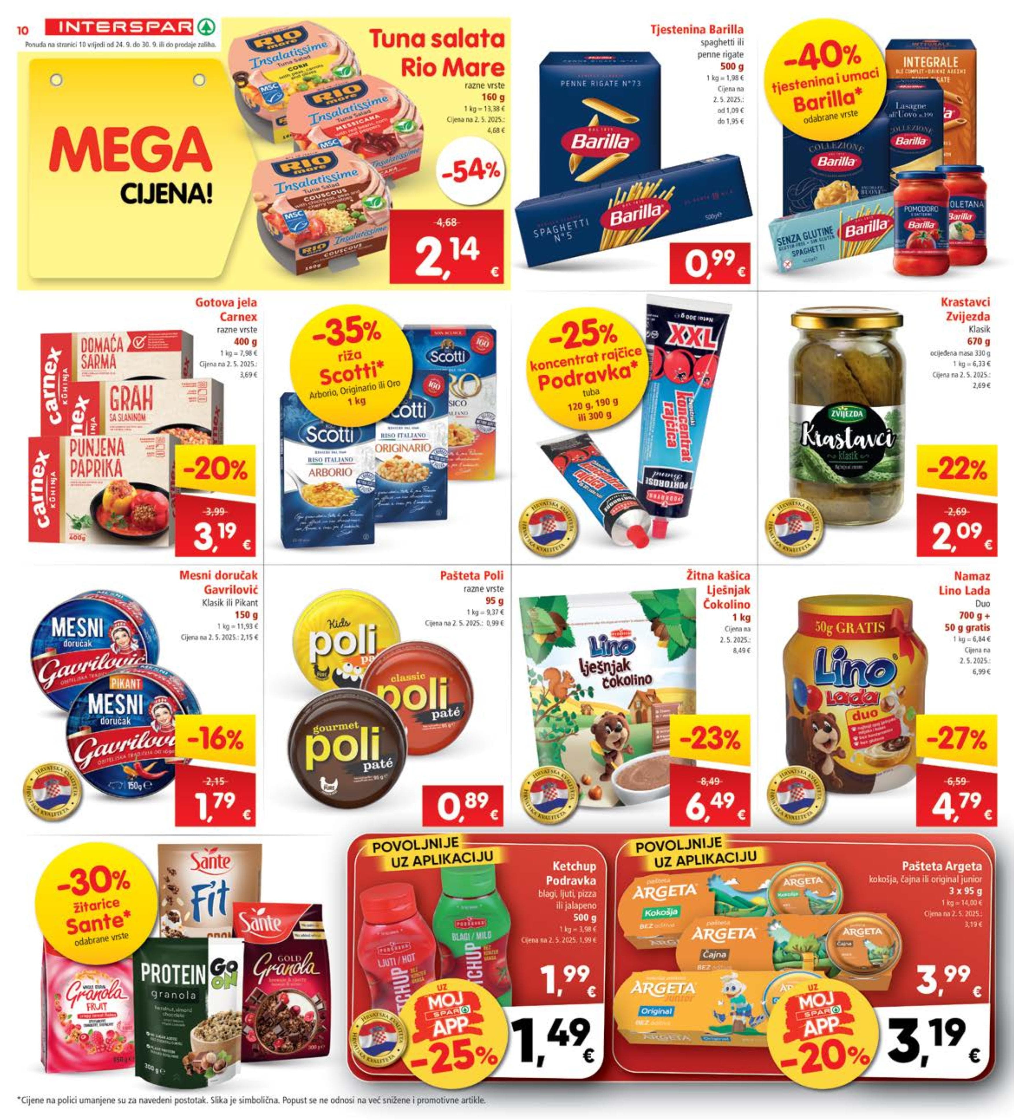 Stranica 10. Interspar kataloga - Akcije od 24.09. do 30.09.2025.