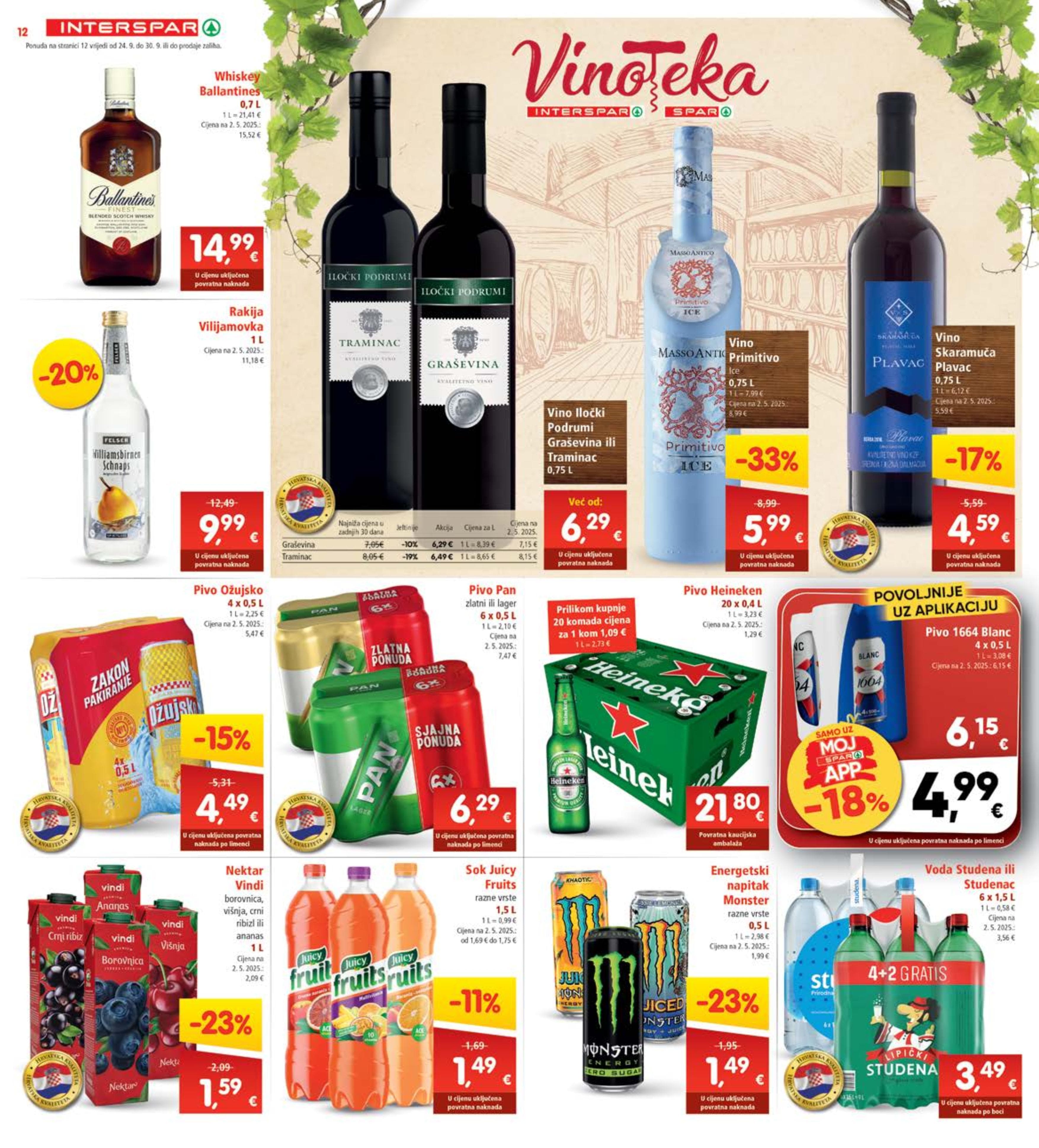 Stranica 12. Interspar kataloga - Akcije od 24.09. do 30.09.2025.