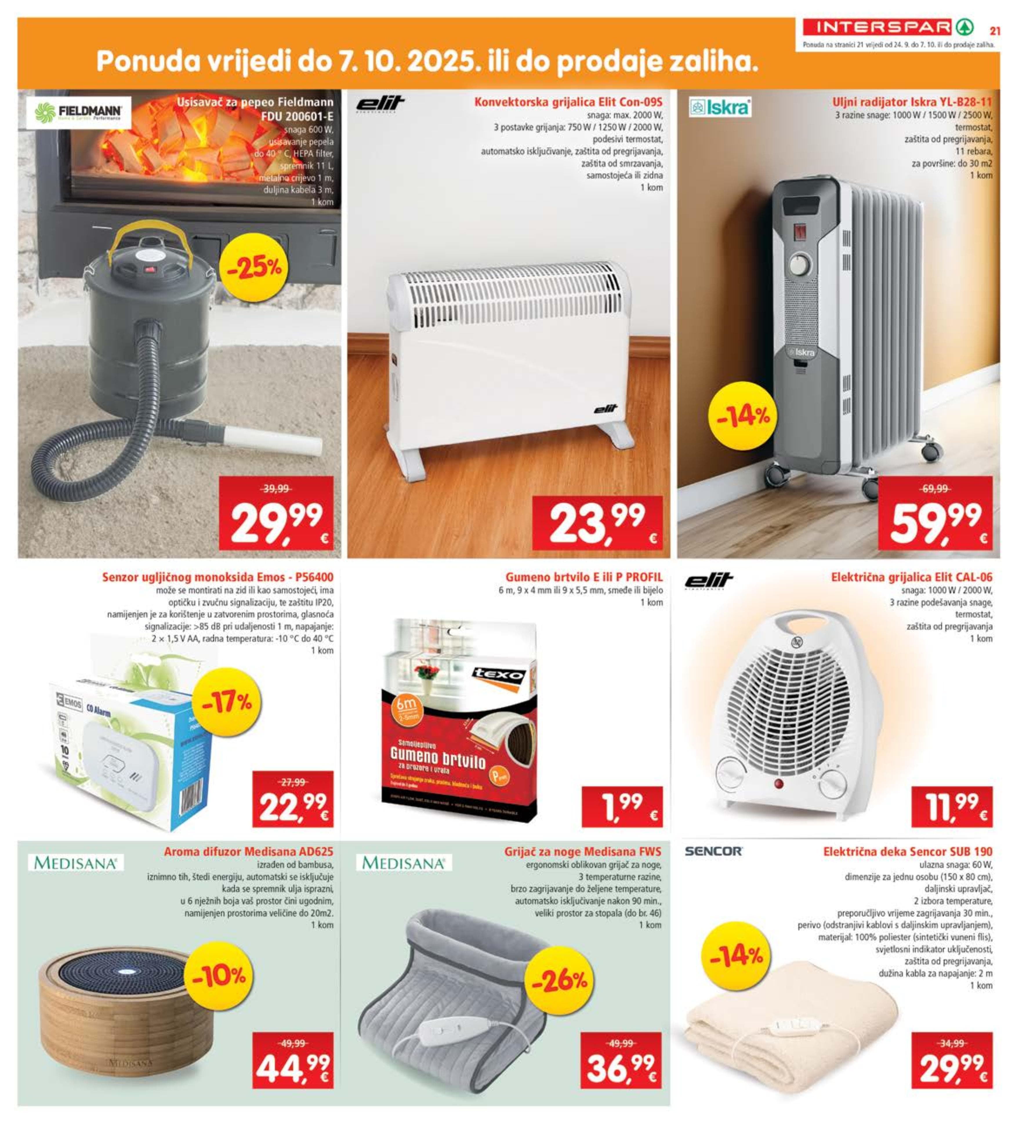 Stranica 21. Interspar kataloga - Akcije od 24.09. do 30.09.2025.