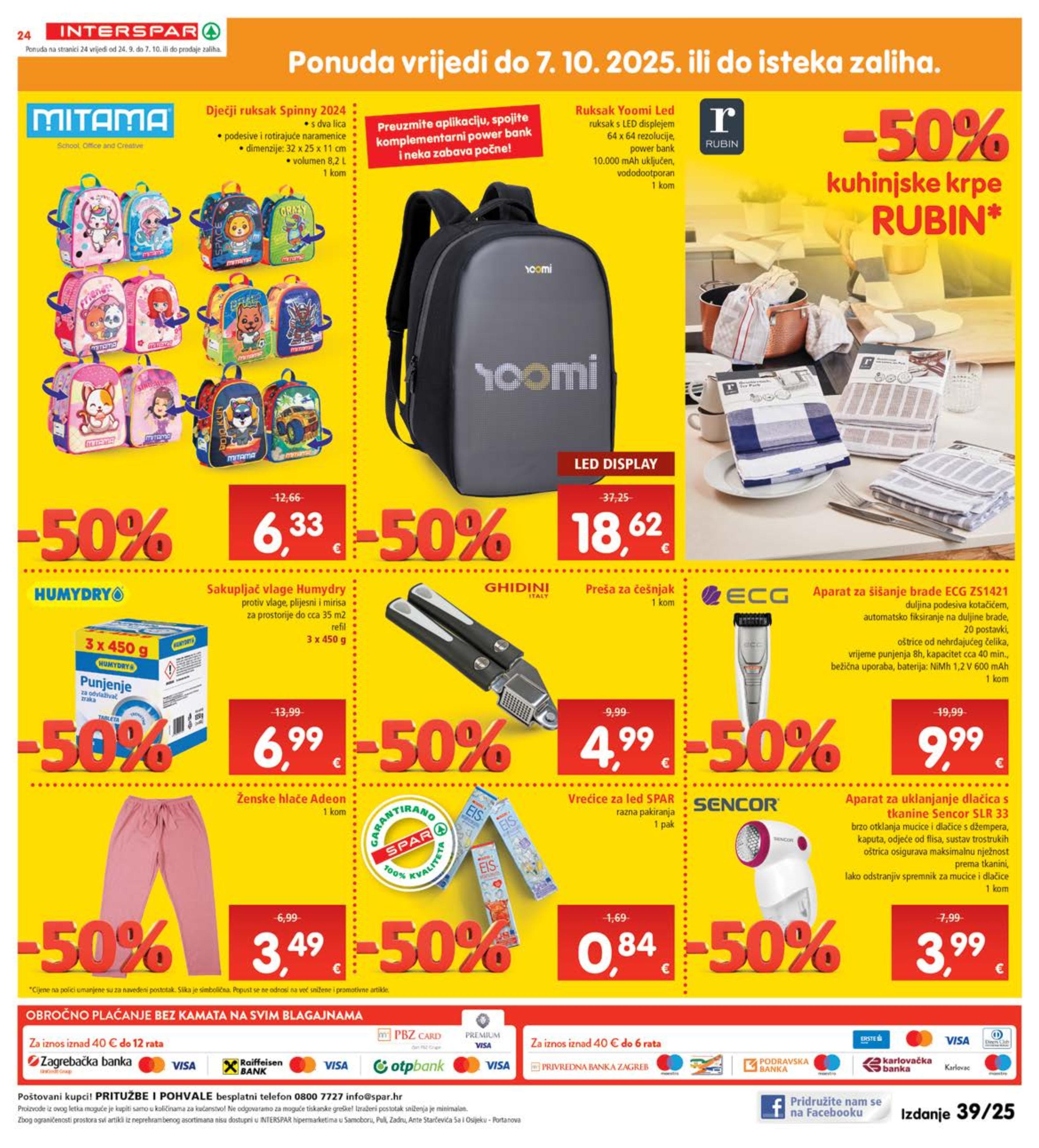 Stranica 24. Interspar kataloga - Akcije od 24.09. do 30.09.2025.
