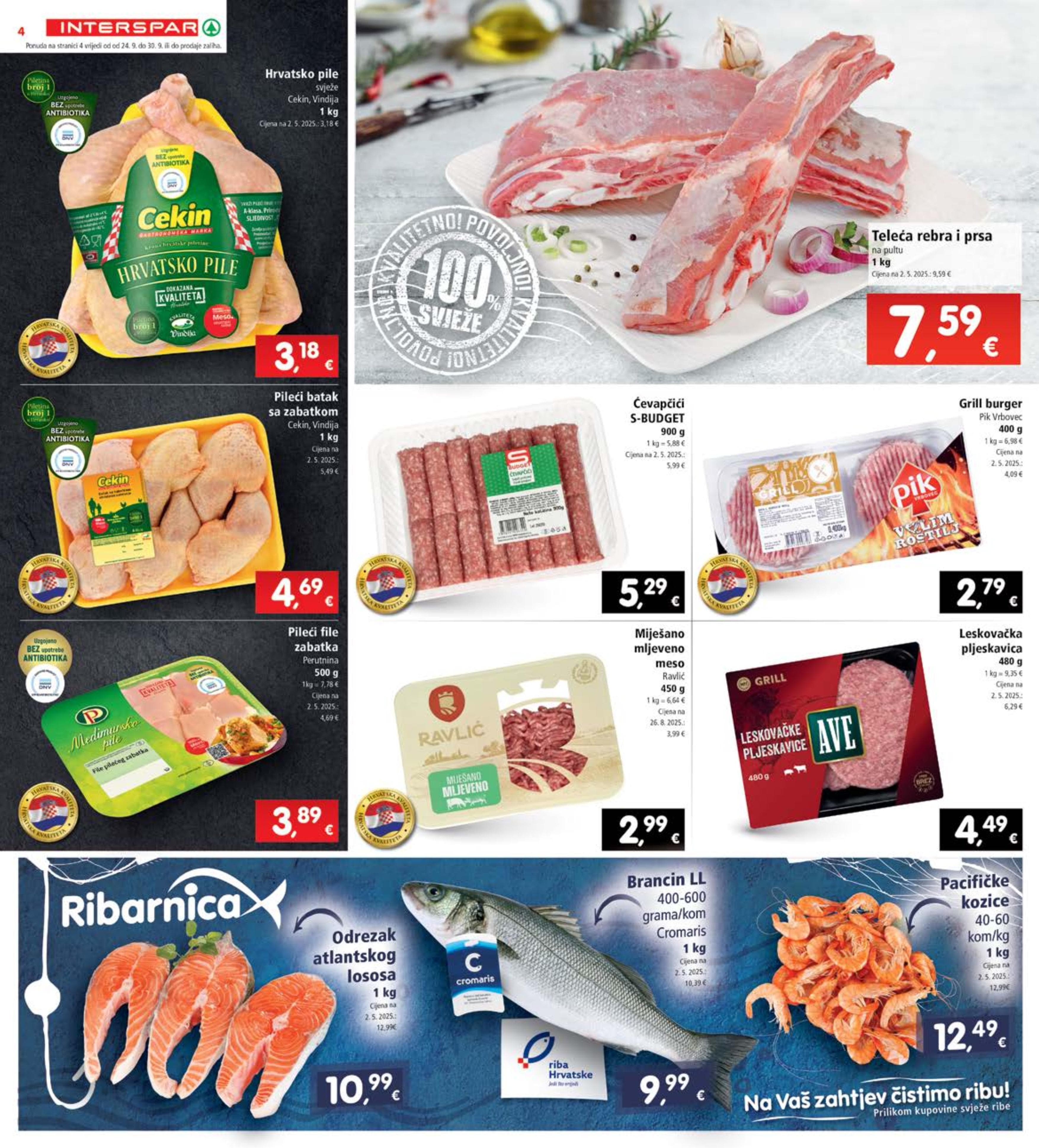 Stranica 4. Interspar kataloga - Akcije od 24.09. do 30.09.2025.