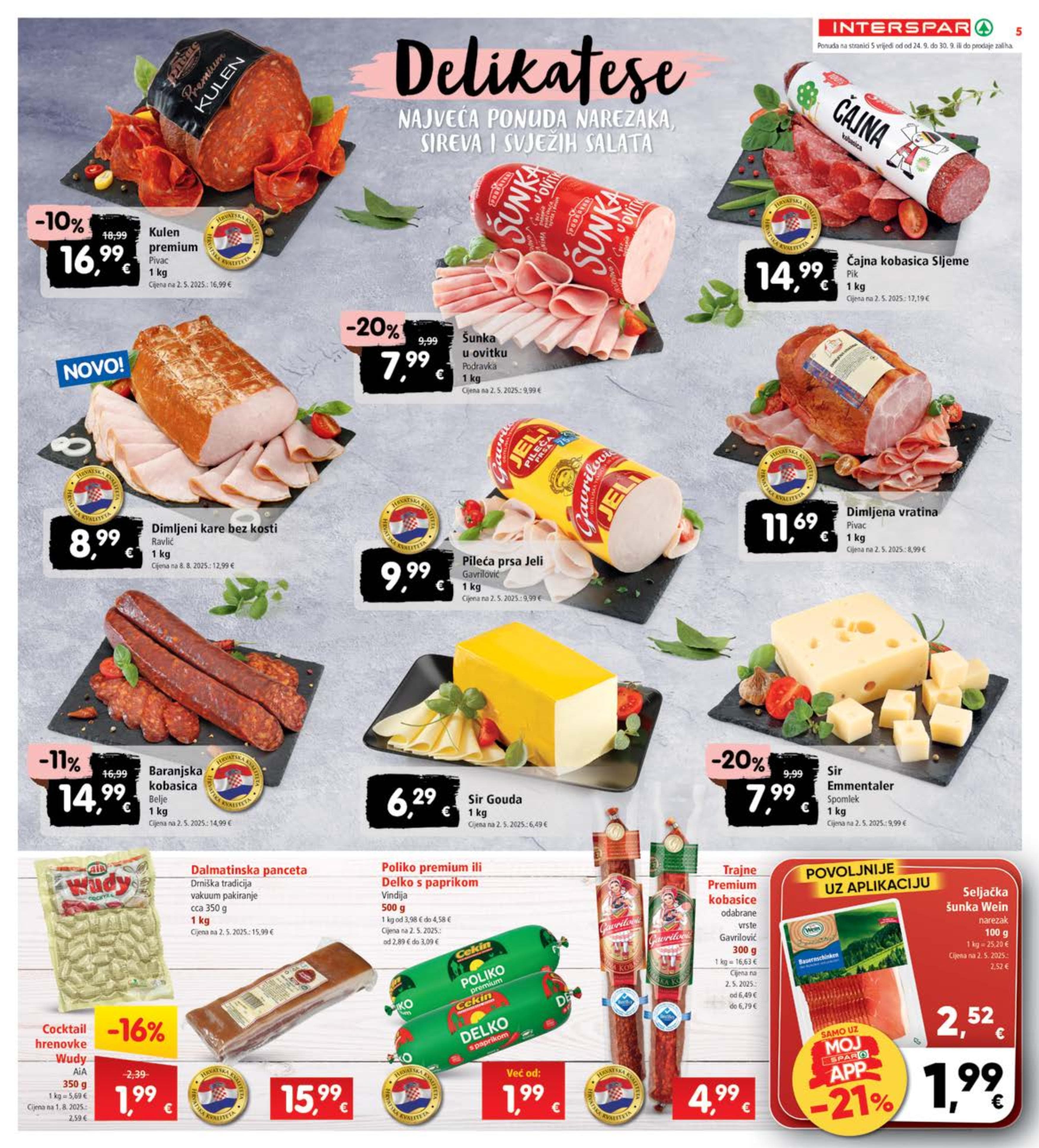 Stranica 5. Interspar kataloga - Akcije od 24.09. do 30.09.2025.